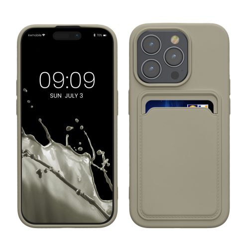 Etui Kwmobile do Apple iPhone 15 Pro, szare, silikonowe, KWM000020EO011C