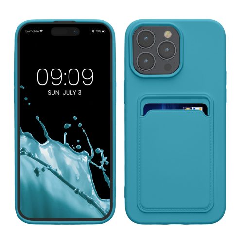 Etui Kwmobile do Apple iPhone 15 Pro Max, jasnoniebieskie, silikonowe, KWM000020EP007C