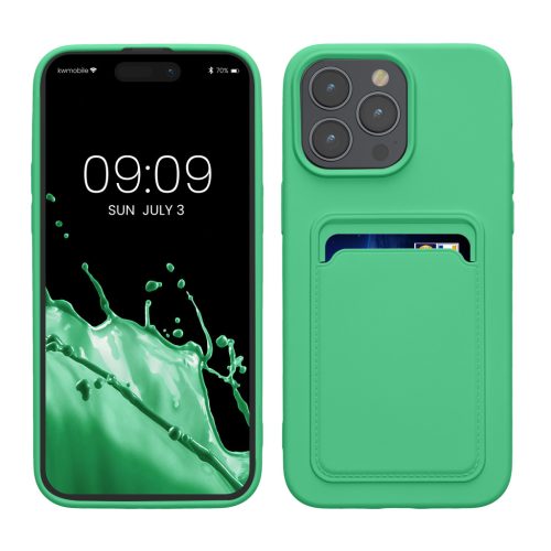 Etui Kwmobile do Apple iPhone 15 Pro Max, zielone, silikonowe, KWM000020EP010C