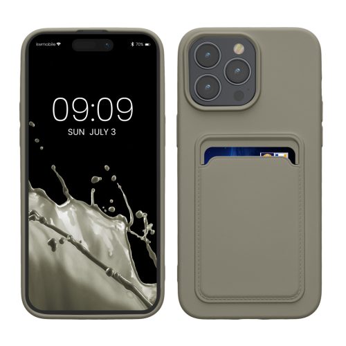 Etui Kwmobile do Apple iPhone 15 Pro Max, szare, silikonowe, KWM000020EP011C