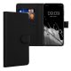 Etui Kwmobile do Samsung Galaxy A55 5G, czarne, eko-skóra/silikon, KWM000021TS001C