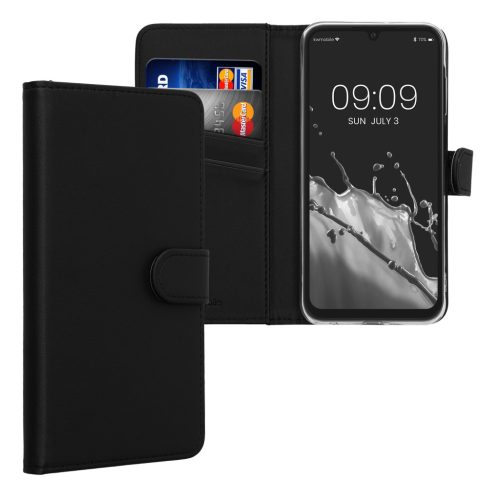 Etui Kwmobile do Samsung Galaxy A25, czarne, eko-skóra/silikon, KWM000021TU001C