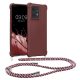 Etui Kwmobile ze smyczą do Motorola Edge 40 Neo, fioletowe, silikonowe, KWM000022NX003C