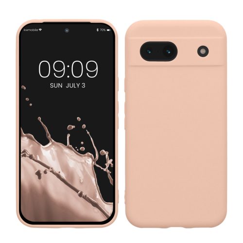 Etui Kwmobile do Google Pixel 8a, kremowe, silikonowe, KWM000020KU020C