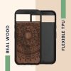 Etui Kwmobile do Google Pixel 8a, brązowe, drewno/silikon, KWM000020KV003C