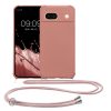 Etui Kwmobile ze smyczą do Google Pixel 8a, różowe, silikonowe, KWM000020KW007C
