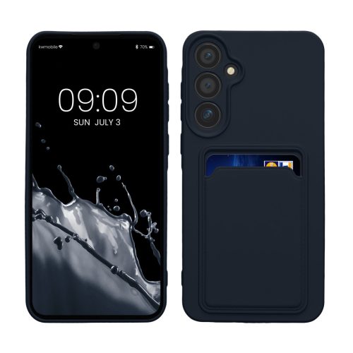 Etui Kwmobile do Samsung Galaxy A55 5G, ciemnoniebieskie, silikonowe, KWM000021TH002C