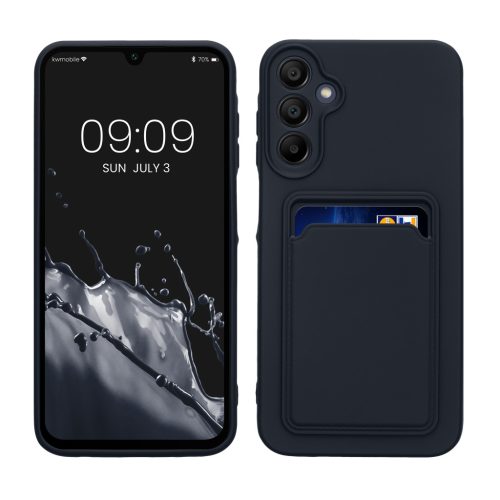 Etui Kwmobile do Samsung Galaxy A15 5G, ciemnoniebieskie, silikonowe, KWM000021TI002C