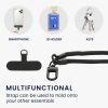 Etui Kwmobile z odpinanym paskiem na Samsung Galaxy A53 5G, przezroczyste/czarne, silikonowe, KWM000021UE001C