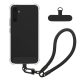 Etui Kwmobile z odpinanym paskiem na Samsung Galaxy A54 5G, przezroczyste/czarne, silikonowe, KWM000021UI001C