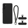Etui Kwmobile z odpinanym paskiem na Samsung Galaxy A54 5G, przezroczyste/czarne, silikonowe, KWM000021UI001C
