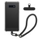 Etui Kwmobile z odpinanym paskiem na Samsung Galaxy S10e, przezroczyste/czarne, silikonowe, KWM000021UK001C