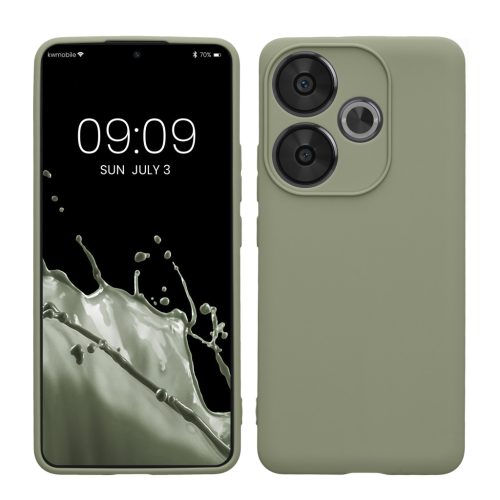 Etui Kwmobile do Poco F6, jasnozielone, silikonowe, KWM000020OW002C