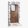 Etui Kwmobile do Apple iPhone 15 Pro, brązowe, drewno/silikon, KWM000020EI002C