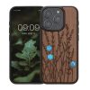 Etui Kwmobile do Apple iPhone 15 Pro, brązowe, drewno/silikon, KWM000020EI003C
