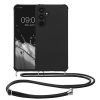 Etui Kwmobile ze smyczą do Samsung Galaxy A35, czarne, silikonowe, KWM000021TN001C