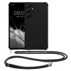 Etui Kwmobile ze smyczą do Samsung Galaxy A55 5G, czarne, silikonowe, KWM000021UM001C