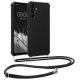 Etui Kwmobile ze smyczą do Samsung Galaxy A15 5G, czarne, silikonowe, KWM000021UN001C