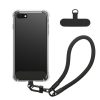 Etui Kwmobile z odpinanym sznurkiem do Apple iPhone SE (2022)/iPhone SE (2020)/iPhone 8, przezroczyste/czarne, silikonowe, KWM000022TJ001C