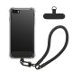 Etui Kwmobile z odpinanym sznurkiem do Apple iPhone SE (2022)/iPhone SE (2020)/iPhone 8, przezroczyste/czarne, silikonowe, KWM000022TJ001C
