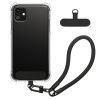 Etui Kwmobile z odpinanym sznurkiem do Apple iPhone 11, przezroczyste/czarne, silikonowe, KWM000022TK001C
