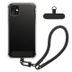 Etui Kwmobile z odpinanym sznurkiem do Apple iPhone 11, przezroczyste/czarne, silikonowe, KWM000022TK001C