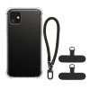 Etui Kwmobile z odpinanym sznurkiem do Apple iPhone 11, przezroczyste/czarne, silikonowe, KWM000022TK001C