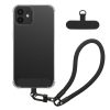 Etui Kwmobile z odpinanym sznurkiem do Apple iPhone 12, przezroczyste/czarne, silikonowe, KWM000022TN001C