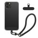 Etui Kwmobile z odpinanym sznurkiem do Apple iPhone 12 Pro, przezroczyste/czarne, silikonowe, KWM000022TO001C
