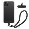 Etui Kwmobile z odpinanym sznurkiem do Apple iPhone 15, przezroczyste/czarne, silikonowe, KWM000022TP001C