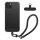 Etui Kwmobile z odpinanym sznurkiem do Apple iPhone 15, przezroczyste/czarne, silikonowe, KWM000022TP001C
