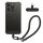 Etui Kwmobile z odpinanym sznurkiem do Apple iPhone 15 Pro, przezroczyste/czarne, silikonowe, KWM000022TQ001C