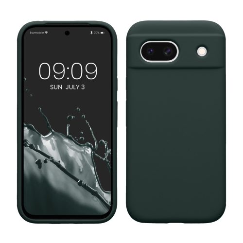 Etui Kwmobile do Google Pixel 8a, ciemnozielone, silikonowe, KWM000020KQ028C