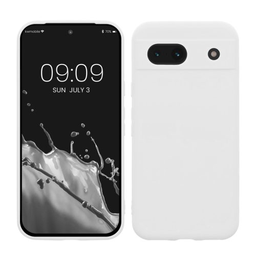 Etui Kwmobile do Google Pixel 8a, białe, silikonowe, KWM000020KU023C