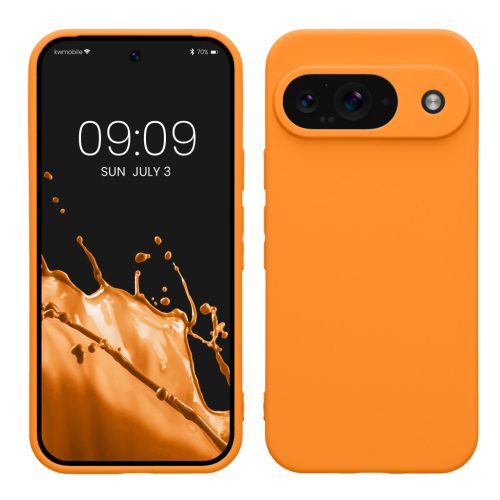 Etui Kwmobile do Google Pixel 9, pomarańczowe, silikonowe, KWM000020PG002C