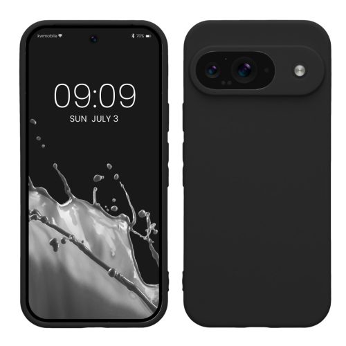Etui Kwmobile do Google Pixel 9, czarne, silikonowe, KWM000020PG004C