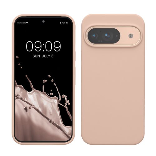 Etui Kwmobile do Google Pixel 9/Pixel 9 Pro, kremowe, silikonowe, KWM000020PI001C
