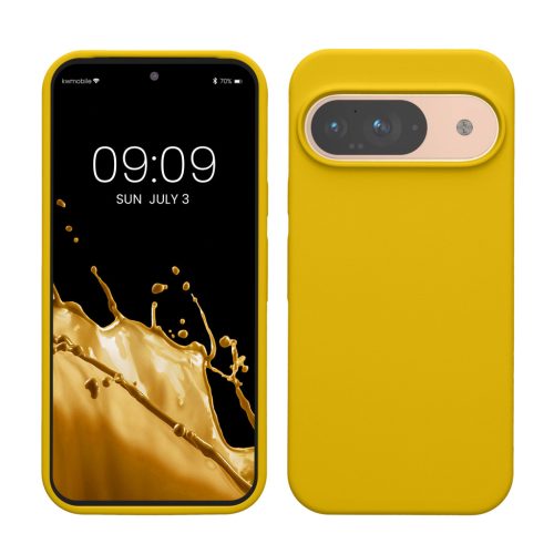 Etui Kwmobile do Google Pixel 9/Pixel 9 Pro, żółte, silikonowe, KWM000020PI006C