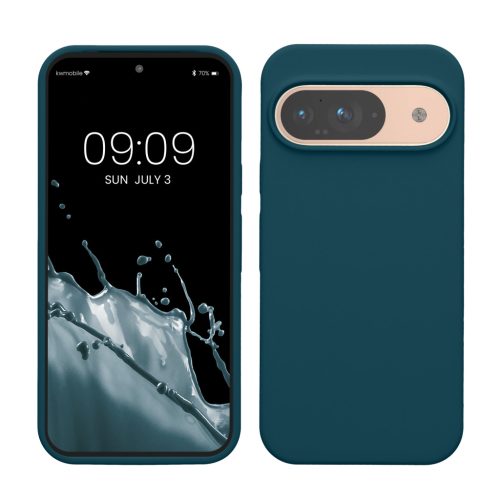 Etui Kwmobile do Google Pixel 9/Pixel 9 Pro, niebieskie, silikonowe, KWM000020PI008C