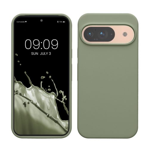 Etui Kwmobile do Google Pixel 9/Pixel 9 Pro, jasnozielone, silikonowe, KWM000020PI012C