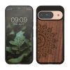 Etui Kwmobile do Google Pixel 9/Pixel 9 Pro, brązowe, drewno/silikon, KWM000020PT002C