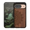 Etui Kwmobile do Google Pixel 9/Pixel 9 Pro, brązowe, drewno/silikon, KWM000020PT002C