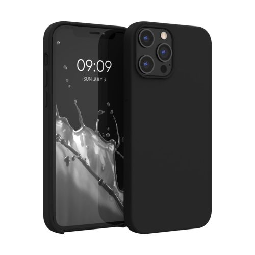 Etui Kwmobile do Apple iPhone 12 Pro Max, czarne, silikonowe, KWM000011JR083C