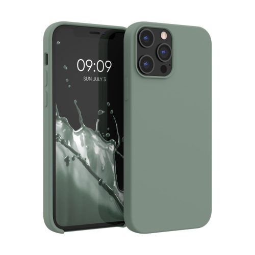Etui Kwmobile do Apple iPhone 12 Pro Max, zielone, silikonowe, KWM000011JR084C