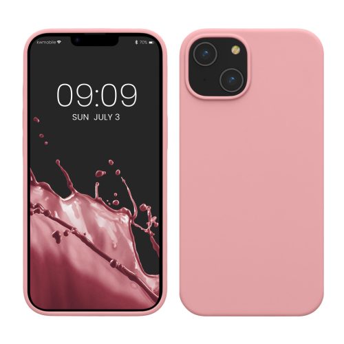 Etui Kwmobile do Apple iPhone 14, jasnoróżowe, silikonowe, KWM000016NI048C