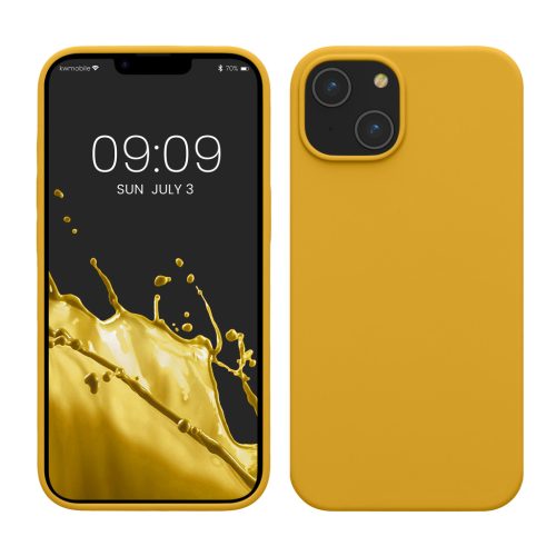 Etui Kwmobile do Apple iPhone 14, żółte, silikonowe, KWM000016NI049C