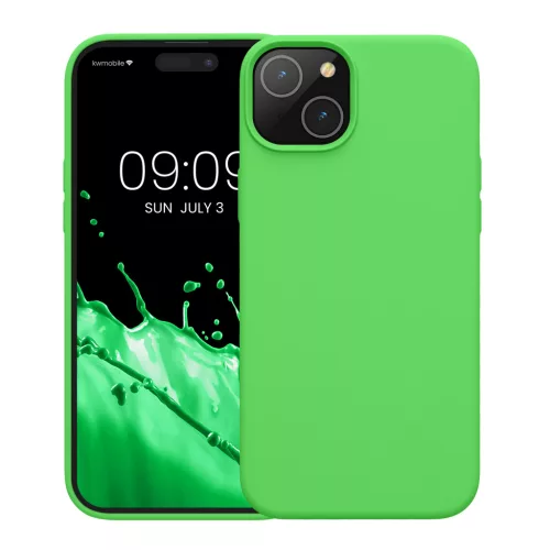 Etui Kwmobile do Apple iPhone 15 Plus, zielone, silikonowe, KWM000020CB010C