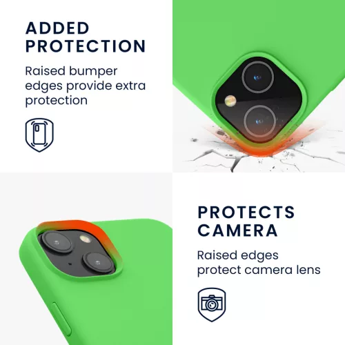 Etui Kwmobile do Apple iPhone 15 Plus, zielone, silikonowe, KWM000020CB010C