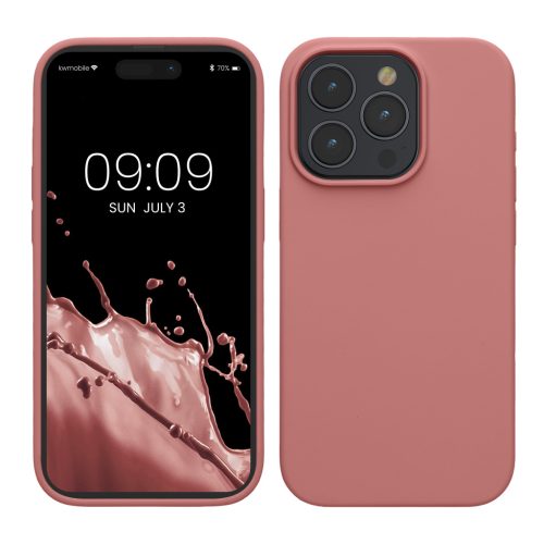 Etui Kwmobile do Apple iPhone 15 Pro, różowe, silikonowe, KWM000020CC036C