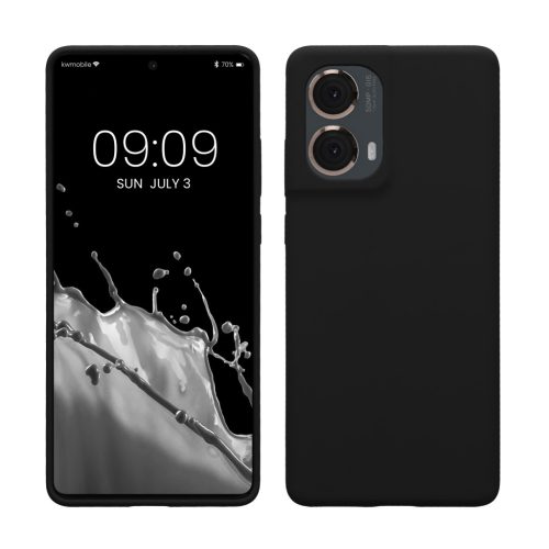 Etui Kwmobile do Motorola Moto G85, czarne, silikonowe, KWM000022TR001C